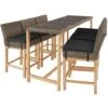 Tectake Wicker Bartafel Lovas Met 6 Stoelen Latina, Natuur -Geselecteerde Tuinmeubelwinkel 1000156065