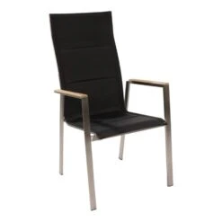 Les - Stapelstoel Hoge Rug Marmaris RVS - Zwart