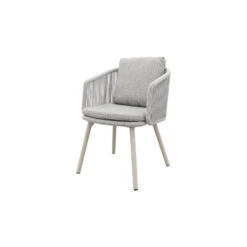 VDG Ohio Dining Chair Aluminium/rope - Mokka