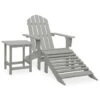 VidaXL - Adirondack Stoel - Grijs - Hout 1 VidaXL - Adirondack Stoel - Grijs - Hout -Geselecteerde Tuinmeubelwinkel 1000161951
