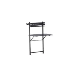Fjôrd Balkontafel Zwart Metaal - 77x57x120cm - Opklapbaar - Borneo