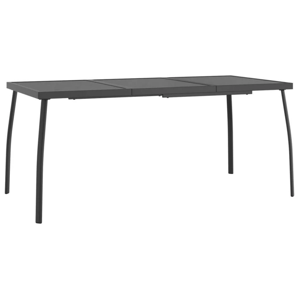 VidaXL - Tuintafel - Antracietkleurig - Staalgaas - 165 X 80 X 72 Cm 3 VidaXL - Tuintafel - Antracietkleurig - Staalgaas - 165 X 80 X 72 Cm