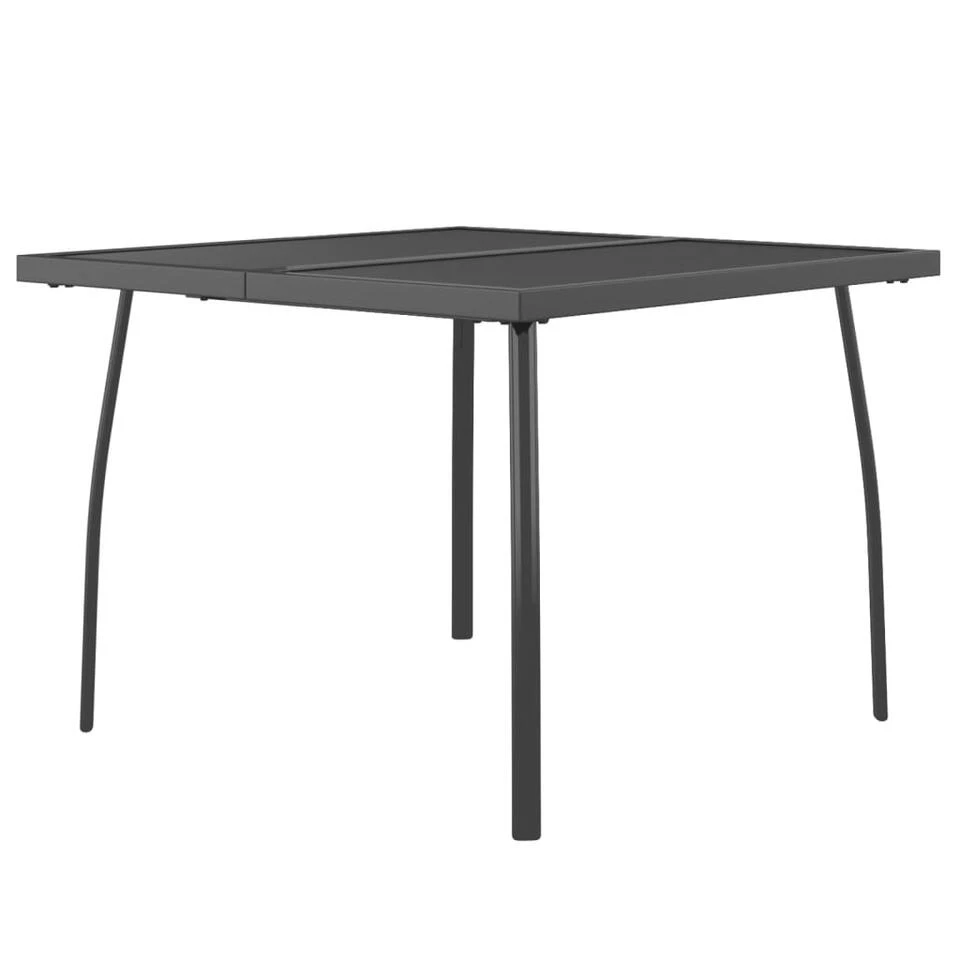VidaXL - Tuintafel - Antracietkleurig - Staalgaas - 100 X 100 X 72 Cm 3 VidaXL - Tuintafel - Antracietkleurig - Staalgaas - 100 X 100 X 72 Cm