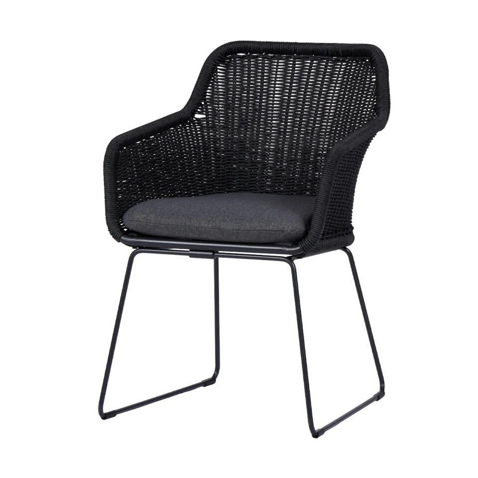 Lisomme Loki Rotan Tuinstoel Zwart - Met Zitkussen 3 Lisomme Loki Rotan Tuinstoel Zwart - Met Zitkussen