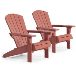 Keter Troy Adirondack Tuinstoel - 2 Stuks - 85x80x96,5cm – Terracotta