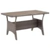 VidaXL - Tuintafel - Grijs - Poly Rattan - 120 X 70 X 66 Cm