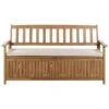 SOVANA - Tuinbank Met Opbergruimte - Lichthout/Taupe - Acaciahout -Geselecteerde Tuinmeubelwinkel 1000170918