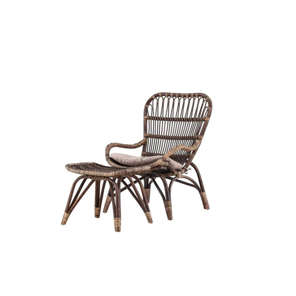 Svea - Leila Loungestoel - Donker Walnoot - Rattan 3 Svea - Leila Loungestoel - Donker Walnoot - Rattan