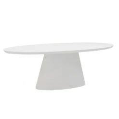 Tuintafel Ovaal 160cm - Wit Eco Composiet - Cleo
