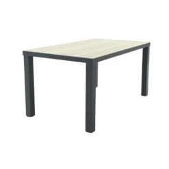 VDG Nola Tuintafel 160x90 Cm. - Antraciet/Houtlook