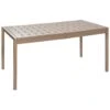 BARTICA - Tuintafel - Bruin - 154 X 84 Cm - Synthetisch Materiaal -Geselecteerde Tuinmeubelwinkel 1000177448