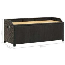 VidaXL Tuinopbergbank 120 Cm Poly Rattan Zwart -Geselecteerde Tuinmeubelwinkel 12b92429a7ea4922a75c9d82d742940d