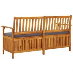 VidaXL - Bank - Grijs - Hout - 148 X 62 X 84 Cm -Geselecteerde Tuinmeubelwinkel 136617b08019461b9460498de09f1dec