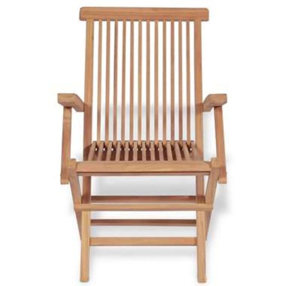 VidaXL Tuinstoelen Inklapbaar 2 St Massief Teakhout 5 VidaXL Tuinstoelen Inklapbaar 2 St Massief Teakhout - Afbeelding 3