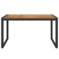VidaXL - Tuintafel Met U-vormige Poten - Bruin - Acaciahout - 140 X 80 X 75 Cm -Geselecteerde Tuinmeubelwinkel 139f6ff9a0b442fd936ec0ebfa3e80c8