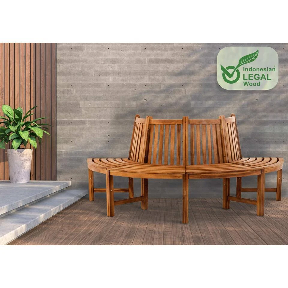 CLP Teakbank Leming 200 Cm 5 CLP Teakbank Leming 200 Cm - Afbeelding 3