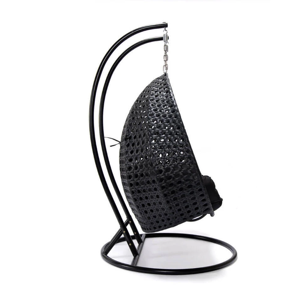 Merkloos HOME DELUXE Polyrotan Hangstoel TWIN Zwart Pure 6 Merkloos HOME DELUXE Polyrotan Hangstoel TWIN Zwart Pure - Afbeelding 4