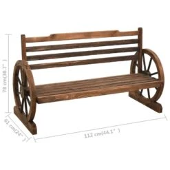 VidaXL - Tuinbank - Bruin - Vurenhout - 112 Cm -Geselecteerde Tuinmeubelwinkel 16913b19a371488ebe8d09a8535eab4d