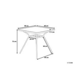 Beliani Tuintafel LIVO - Zwart Staal -Geselecteerde Tuinmeubelwinkel 16a8a2502ad543baaed5741c89a2fadf