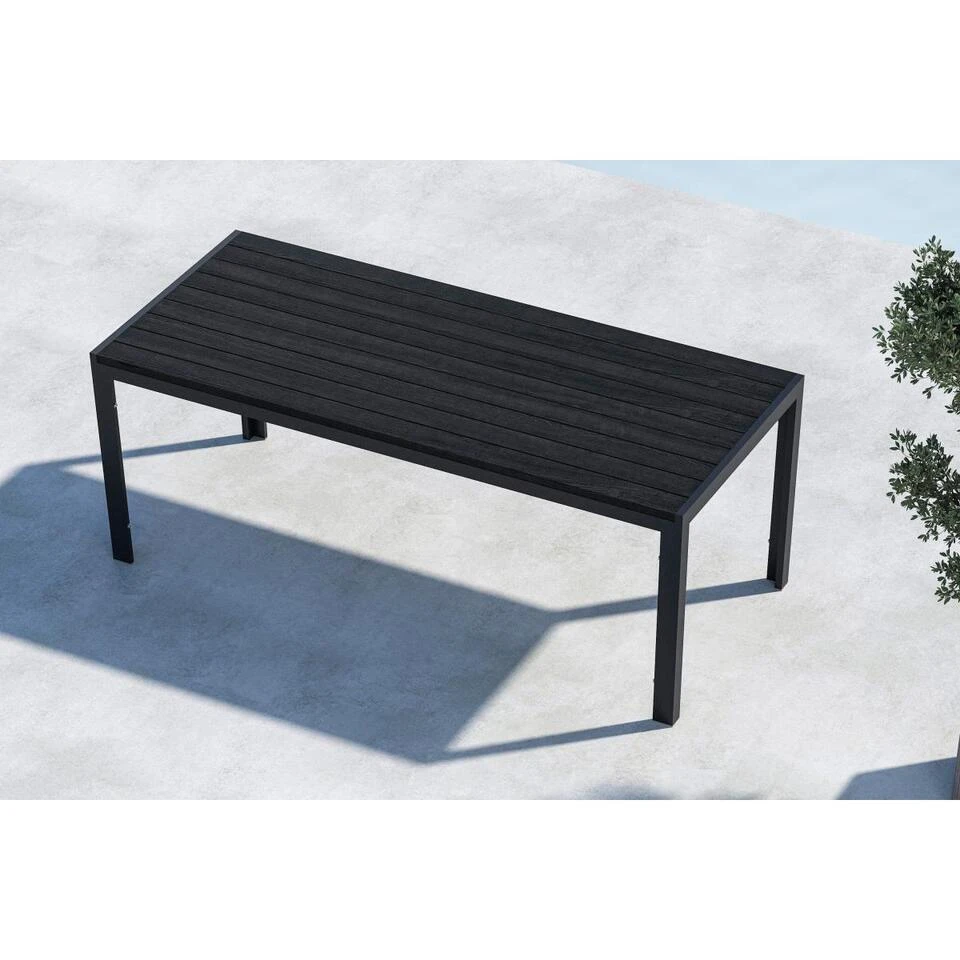 Svea - Farid Tuintafel - 205 X 90 X 74 Cm - Zwart 4 Svea - Farid Tuintafel - 205 X 90 X 74 Cm - Zwart - Afbeelding 2