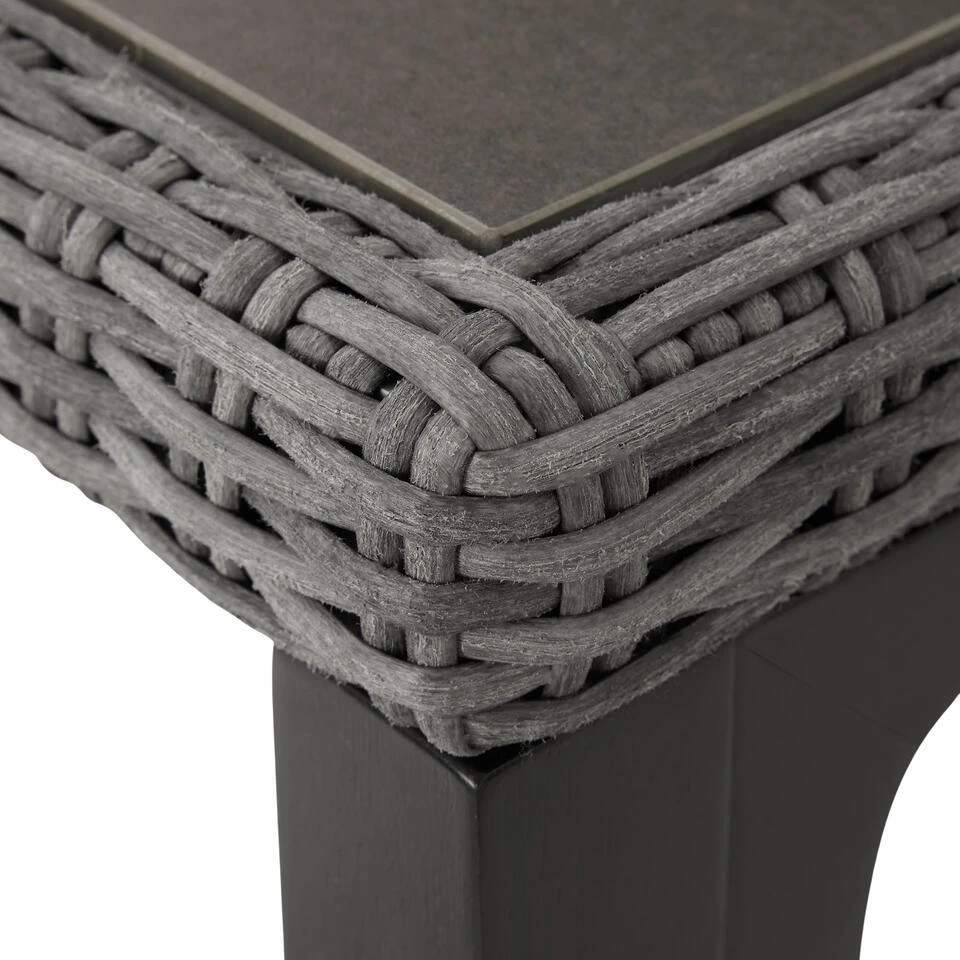 Tectake Wicker Bartafel Kutina Met 4 Stoelen Latina, Grijs 7 Tectake Wicker Bartafel Kutina Met 4 Stoelen Latina, Grijs - Afbeelding 5