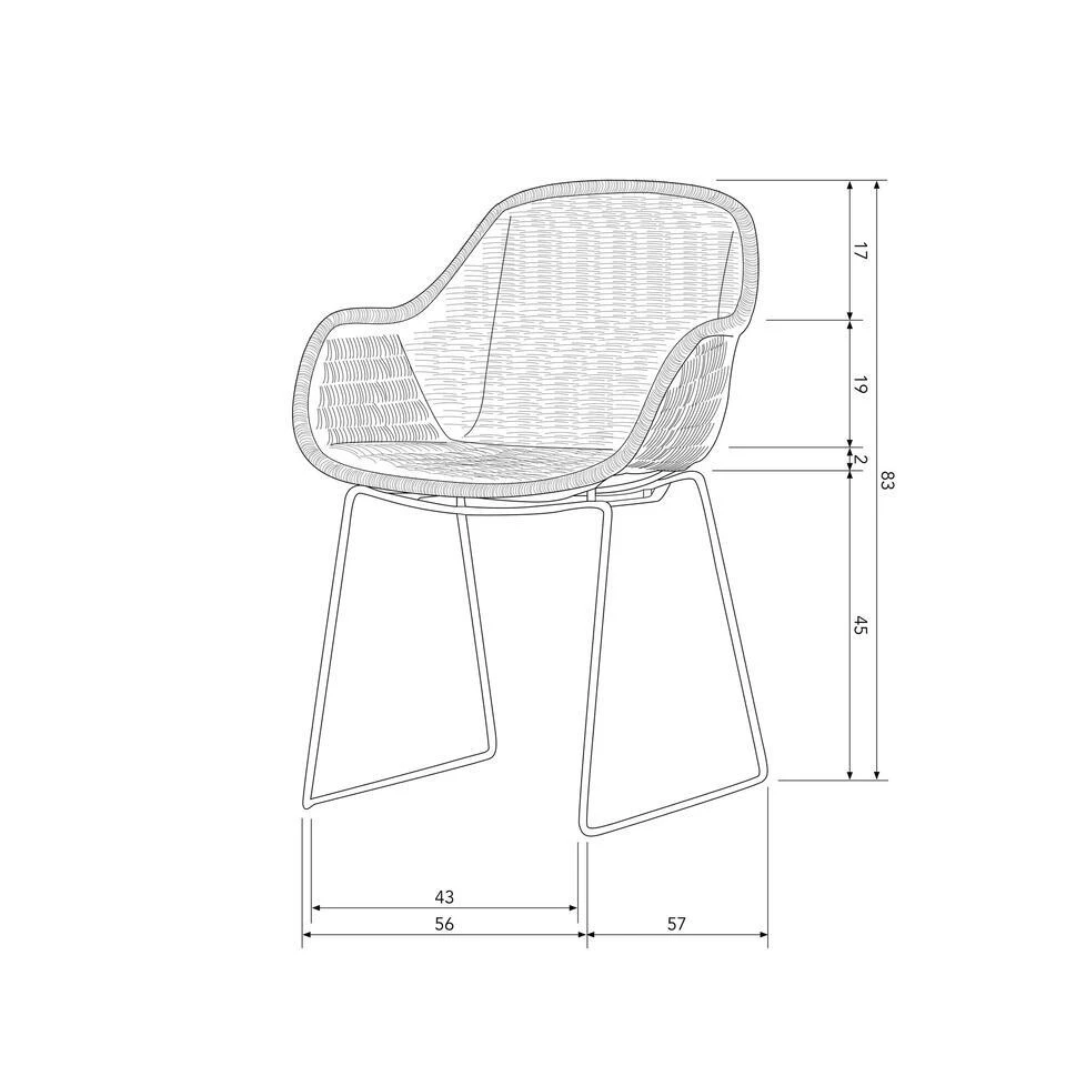 WOOOD Willow Loungestoelen Buiten - Polyester - Naturel - Set Van 2 11 WOOOD Willow Loungestoelen Buiten - Polyester - Naturel - Set Van 2 - Afbeelding 9