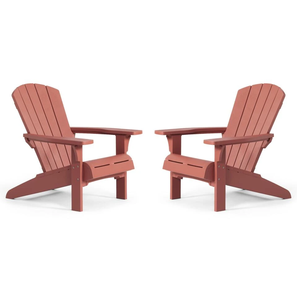 Keter Troy Adirondack Tuinstoel - 2 Stuks - 85x80x96,5cm – Terracotta 4 Keter Troy Adirondack Tuinstoel - 2 Stuks - 85x80x96,5cm – Terracotta - Afbeelding 2