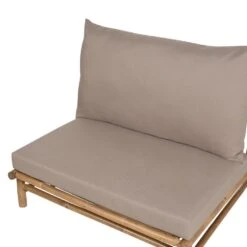 TODI - Fauteuil Set Van 2 - Lichthout/Taupe - Bamboe -Geselecteerde Tuinmeubelwinkel 19fe7b0922fc4eb4a15bf12b9c3b34a0
