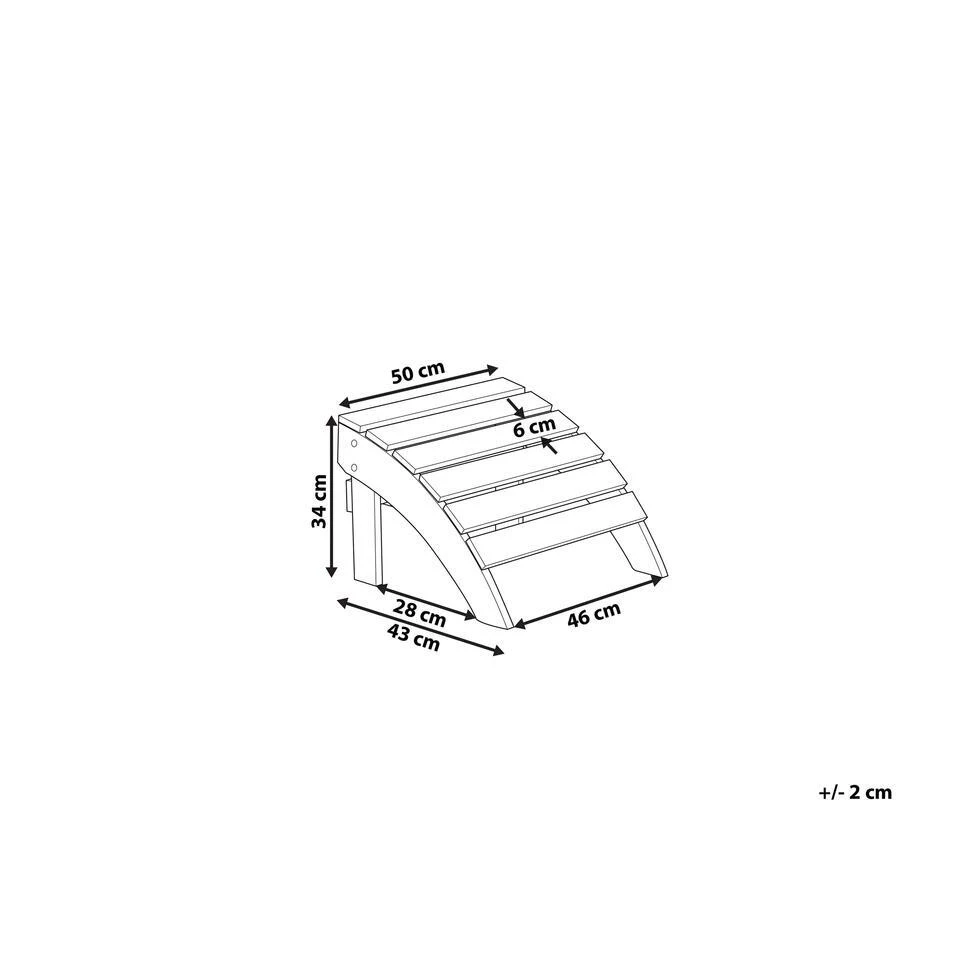 Beliani Voetenbankje ADIRONDACK - Rood Kunsthout 5 Beliani Voetenbankje ADIRONDACK - Rood Kunsthout - Afbeelding 3