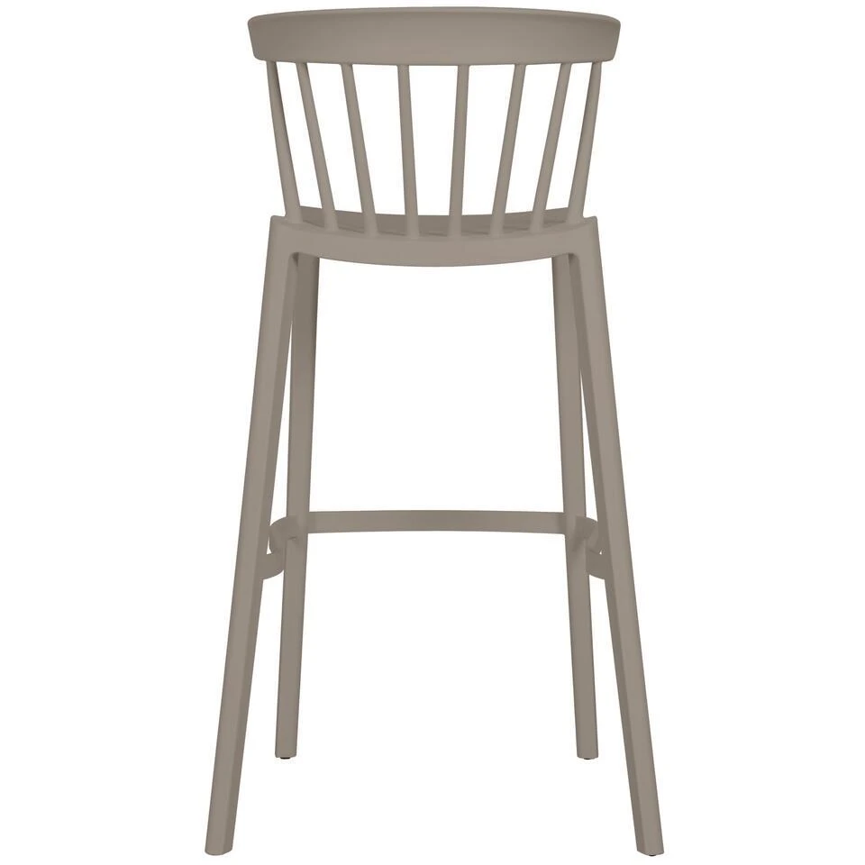 WOOOD Bliss Barstoelen Buiten - Kunststof - Taupe - Set Van 2 6 WOOOD Bliss Barstoelen Buiten - Kunststof - Taupe - Set Van 2 - Afbeelding 4