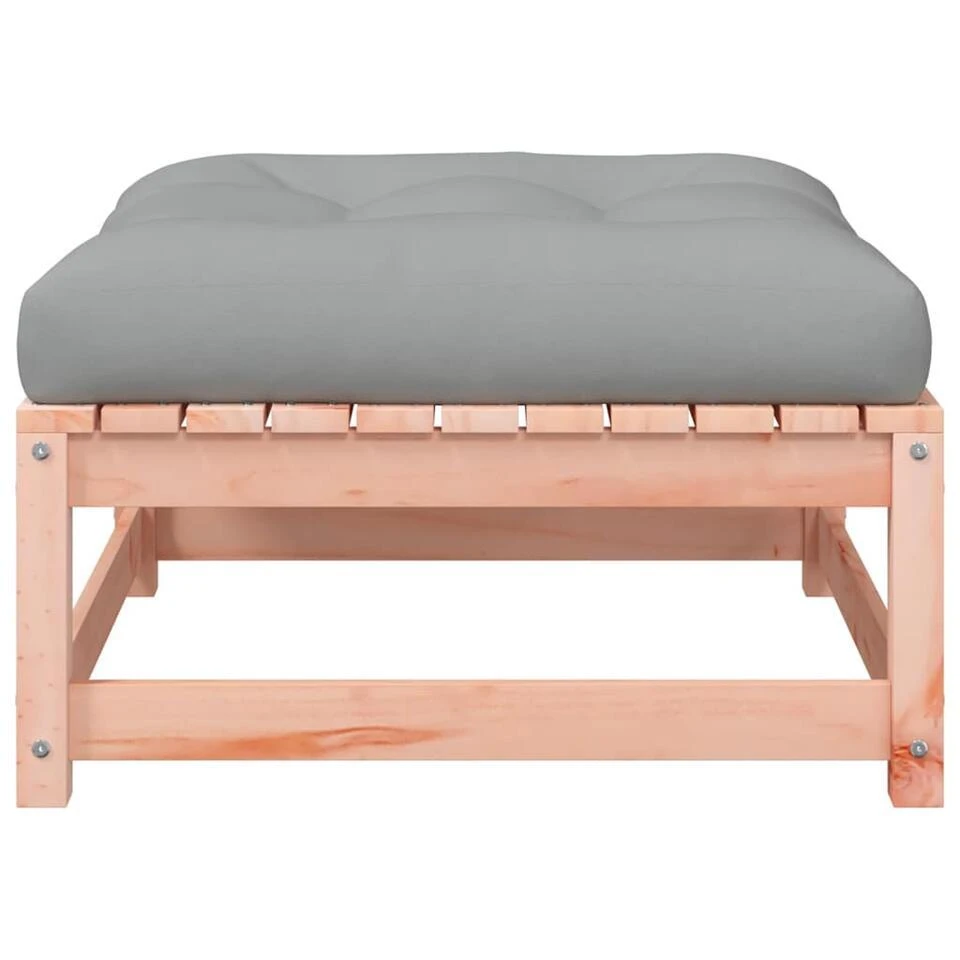 VidaXL - Tuinbank Zonder Armleuningen - Bruin - Hout - Met Kussens En Voetenbank 11 VidaXL - Tuinbank Zonder Armleuningen - Bruin - Hout - Met Kussens En Voetenbank - Afbeelding 9