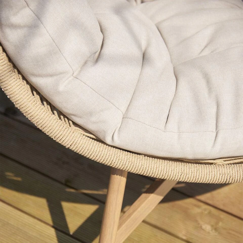 Lisomme Ayla Rattan Tuin Loungestoel Beige - Met Zitkussens 7 Lisomme Ayla Rattan Tuin Loungestoel Beige - Met Zitkussens - Afbeelding 5