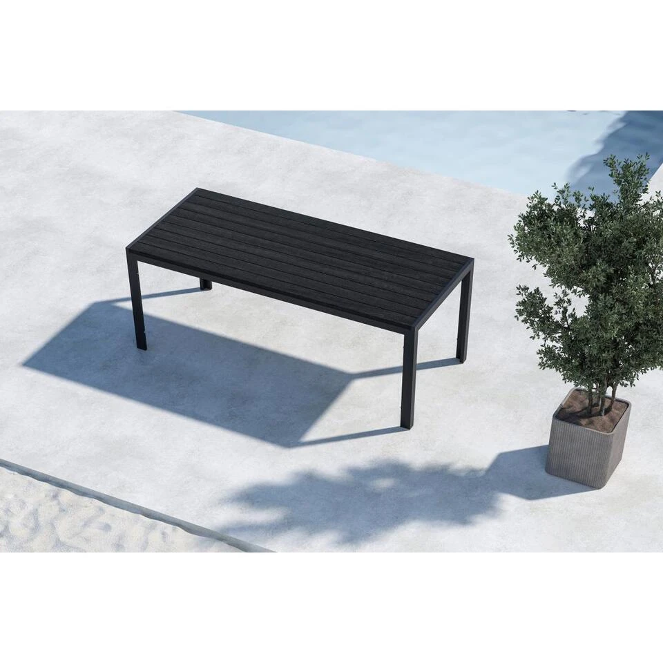 Svea - Farid Tuintafel - 205 X 90 X 74 Cm - Zwart 5 Svea - Farid Tuintafel - 205 X 90 X 74 Cm - Zwart - Afbeelding 3