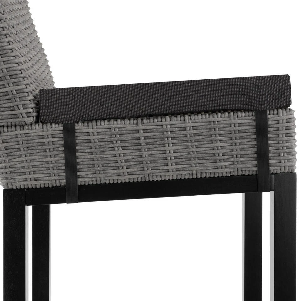 Tectake Wicker Bartafel Kutina Met 2 Stoelen Latina, Grijs 10 Tectake Wicker Bartafel Kutina Met 2 Stoelen Latina, Grijs - Afbeelding 8