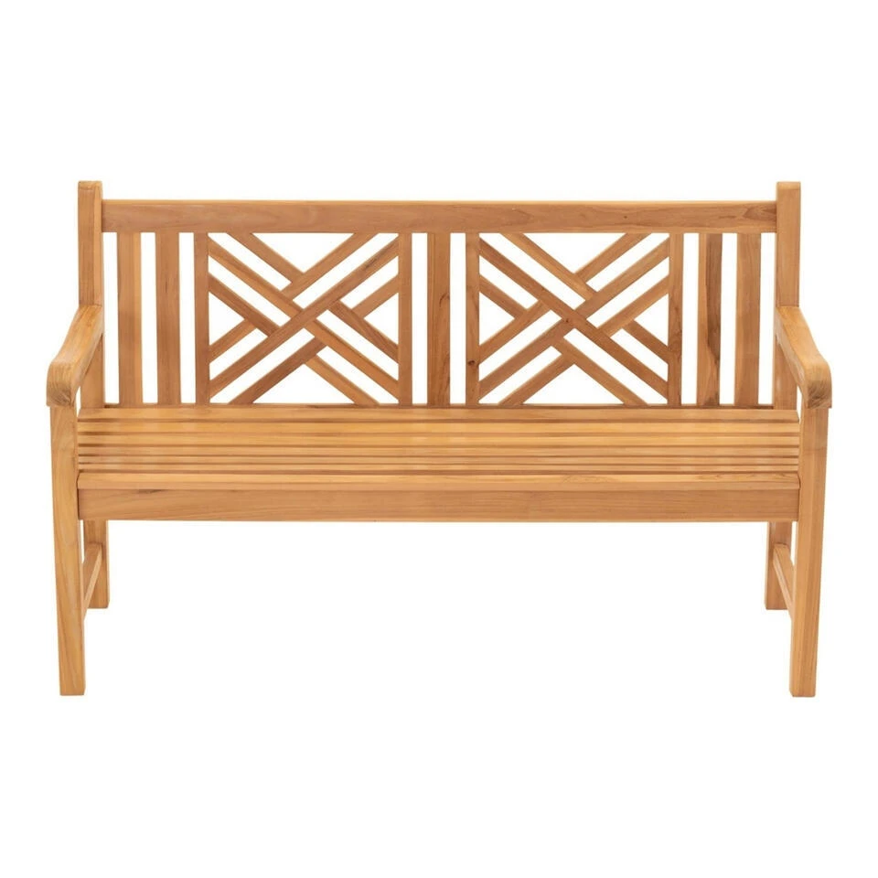 Les - Cross Bank Teak 150x64x92cm 4 Les - Cross Bank Teak 150x64x92cm - Afbeelding 2
