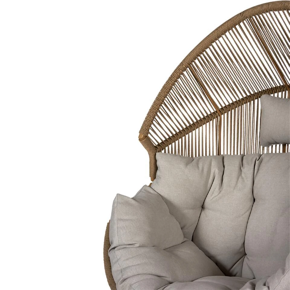 Lisomme Ayla Rattan Tuin Loungestoel Beige - Met Zitkussens 5 Lisomme Ayla Rattan Tuin Loungestoel Beige - Met Zitkussens - Afbeelding 3