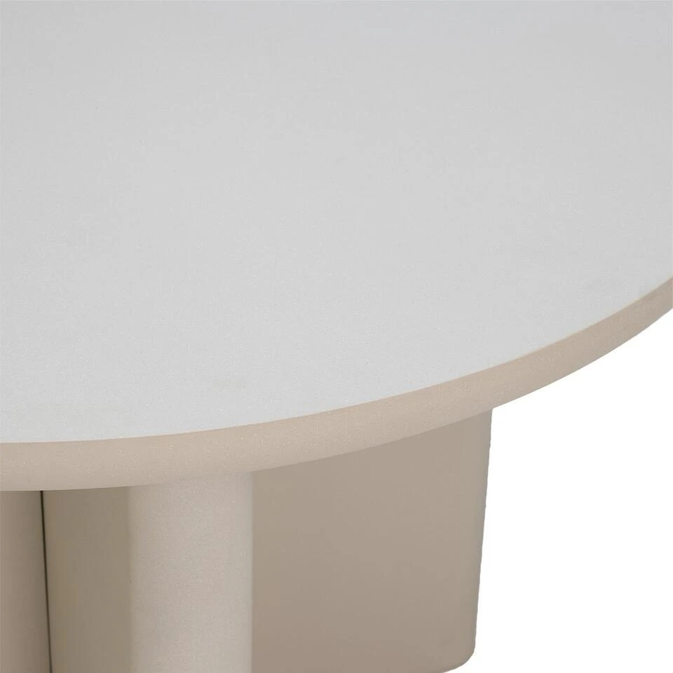Tuintafel Rond 120cm - Beige Betonlook - Acryl Coating - Miso 6 Tuintafel Rond 120cm - Beige Betonlook - Acryl Coating - Miso - Afbeelding 4