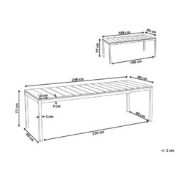 TOFANE - Eettafel Uitschuifbaar - Grijs - 198/248 X 90 - Aluminium 16 TOFANE - Eettafel Uitschuifbaar - Grijs - 198/248 X 90 - Aluminium -Geselecteerde Tuinmeubelwinkel 26559950fb4049cca83823b440c8faca