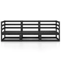 VidaXL Tuinbank 3-zits Massief Grenenhout Zwart -Geselecteerde Tuinmeubelwinkel 2655acd44e8c4c439b68eaa42eaf3fe8