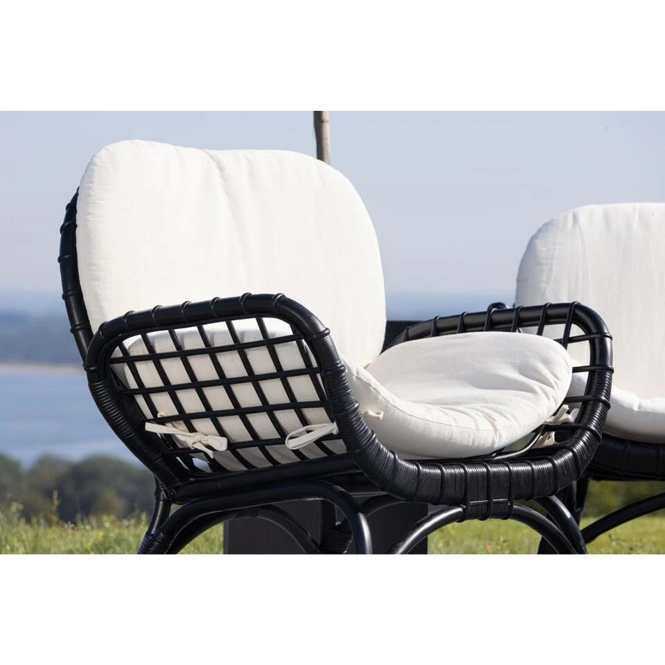 Svea - Hugo Outdoor Loungestoel - Wicker - Zwart 6 Svea - Hugo Outdoor Loungestoel - Wicker - Zwart - Afbeelding 4