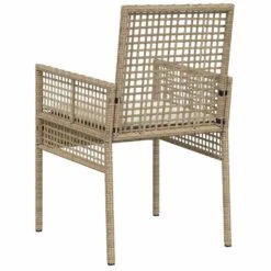 VidaXL - Tuinstoel - Beige - Poly Rattan - 53 X 60 X 85cm -Geselecteerde Tuinmeubelwinkel 27a532f80ce544b9a74fef4c6708a23b