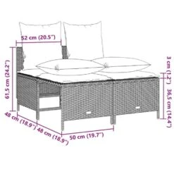 VidaXL - Loungeset - Grijs - Poly Rattan -Geselecteerde Tuinmeubelwinkel 2959bf3e6eed479b8ca4bf801479fc70