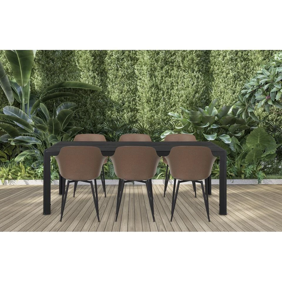 Lisomme Vinn Tuintafel Zwart - 205 X 90 Cm 4 Lisomme Vinn Tuintafel Zwart - 205 X 90 Cm - Afbeelding 2