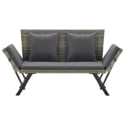 VidaXL - Tuinbank 2-in-1 - Grijs - Poly Rattan -176 Cm - Met Kussens -Geselecteerde Tuinmeubelwinkel 2c5c8f67c59e4be0aa73a665e0d98e60