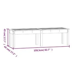 VidaXL - Tuinbank 2-zits - Zwart - Grenenhout - 159.5 X 44 X 45 Cm -Geselecteerde Tuinmeubelwinkel 2e9b842873de4127a3c3c5aaf70dc75f