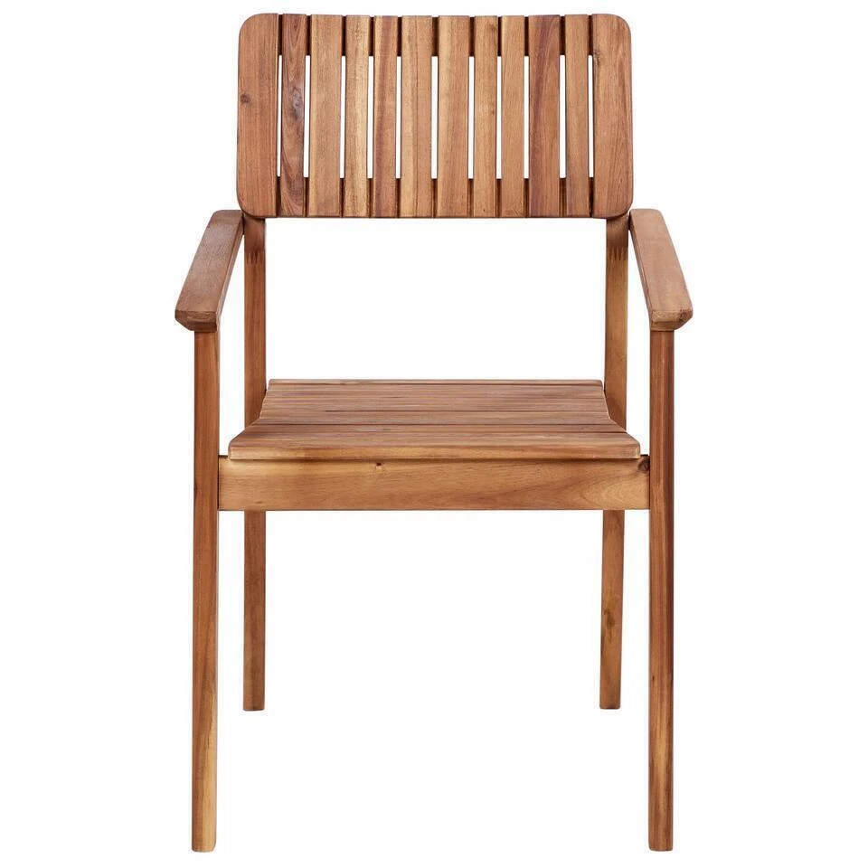 AGELLO- Tuinstoel Set Van 4 - Lichthout - Acaciahout 7 AGELLO- Tuinstoel Set Van 4 - Lichthout - Acaciahout - Afbeelding 5