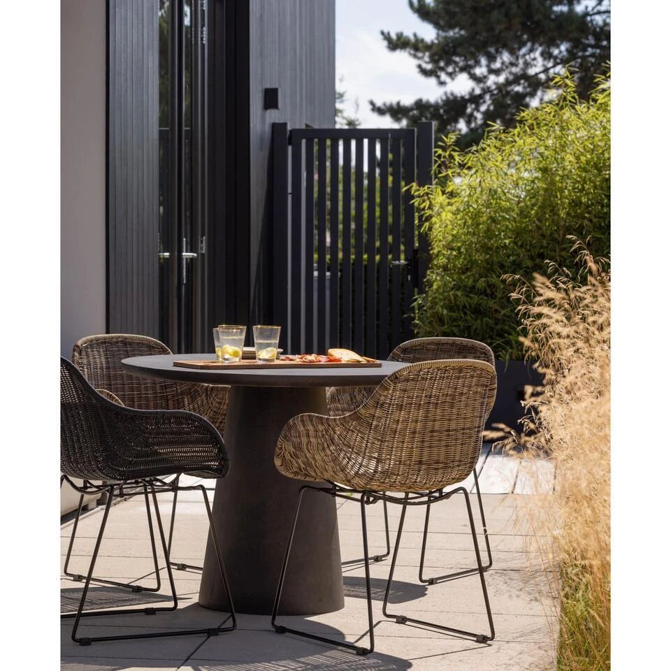 WOOOD Willow Loungestoelen Buiten - Polyester - Naturel - Set Van 2 4 WOOOD Willow Loungestoelen Buiten - Polyester - Naturel - Set Van 2 - Afbeelding 2