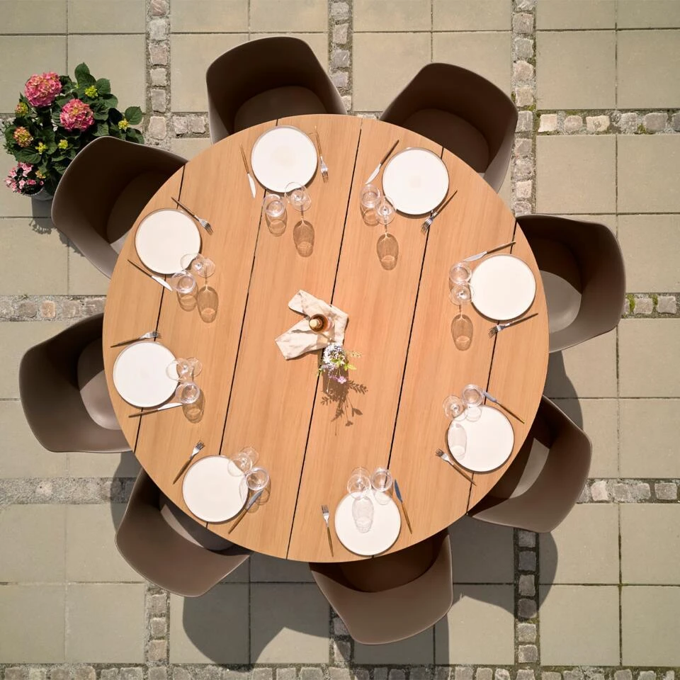 Lisomme Soy Ronde Tuintafel Polywood Zwart- Ø 178 Cm 4 Lisomme Soy Ronde Tuintafel Polywood Zwart- Ø 178 Cm - Afbeelding 2