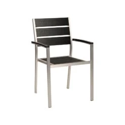 Beliani Tuinstoel VERNIO - Zwart Kunsthout -Geselecteerde Tuinmeubelwinkel 32dc07101373452699adf5d0b266340e