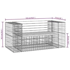 VidaXL - Tuintbank Schanskorfontwerp - Massief Douglashout - 143x71x65.5 Cm -Geselecteerde Tuinmeubelwinkel 3433fbcf57e9499c861c88e91056cefe